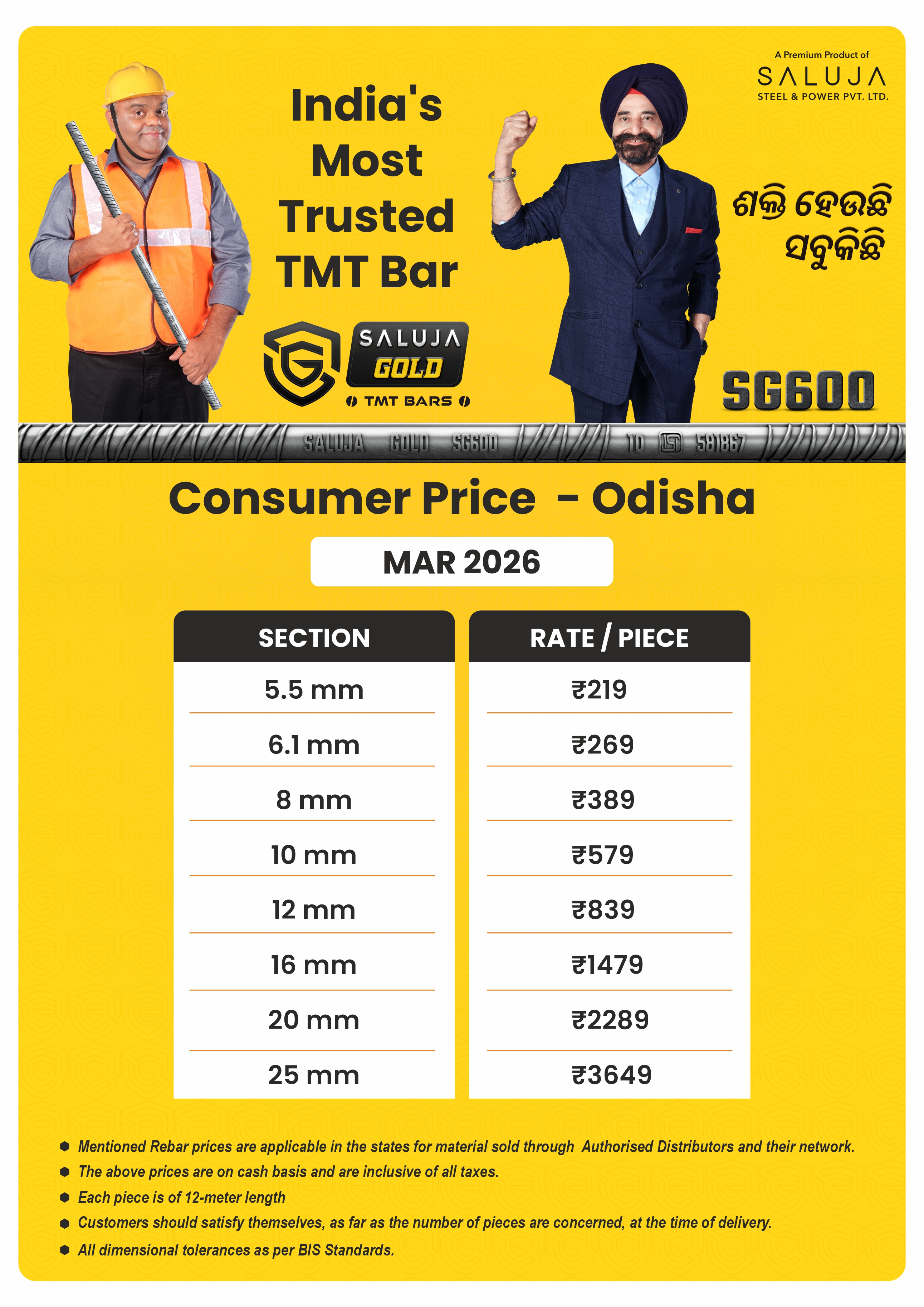 saluja gold tmt bars